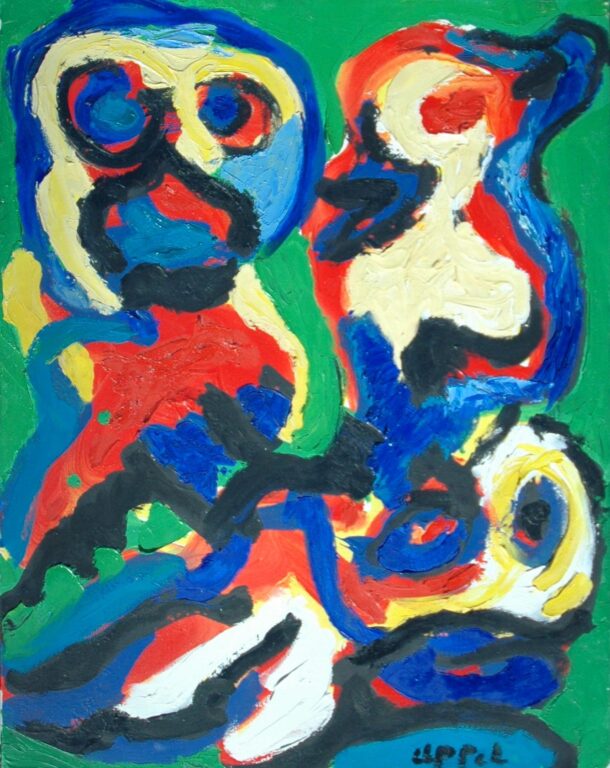 Ohne Titel (Personnages) - Karel Appel 