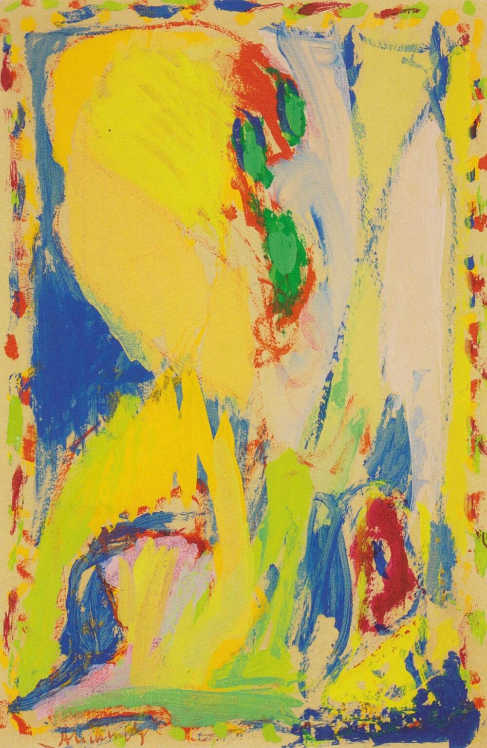 Jaune comme le particulier - Pierre Alechinsky 