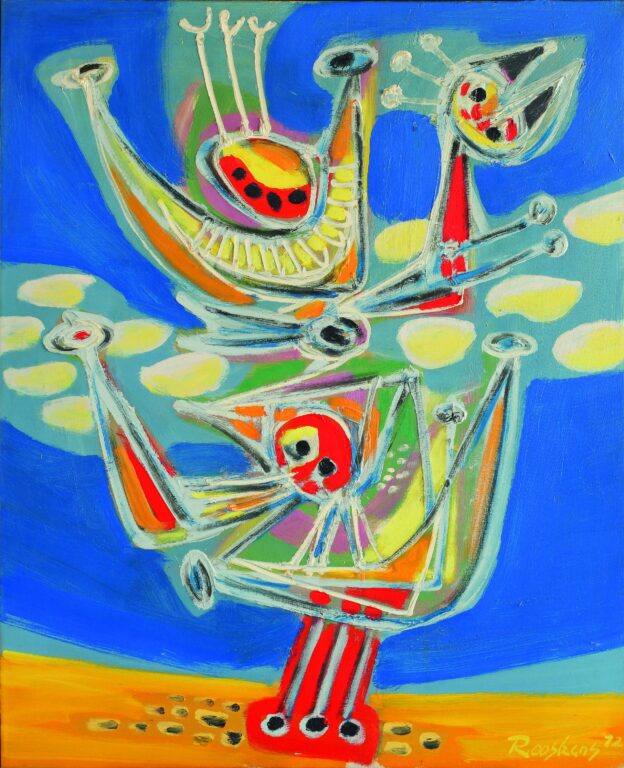 Bird in Landscape - Anton Rooskens 