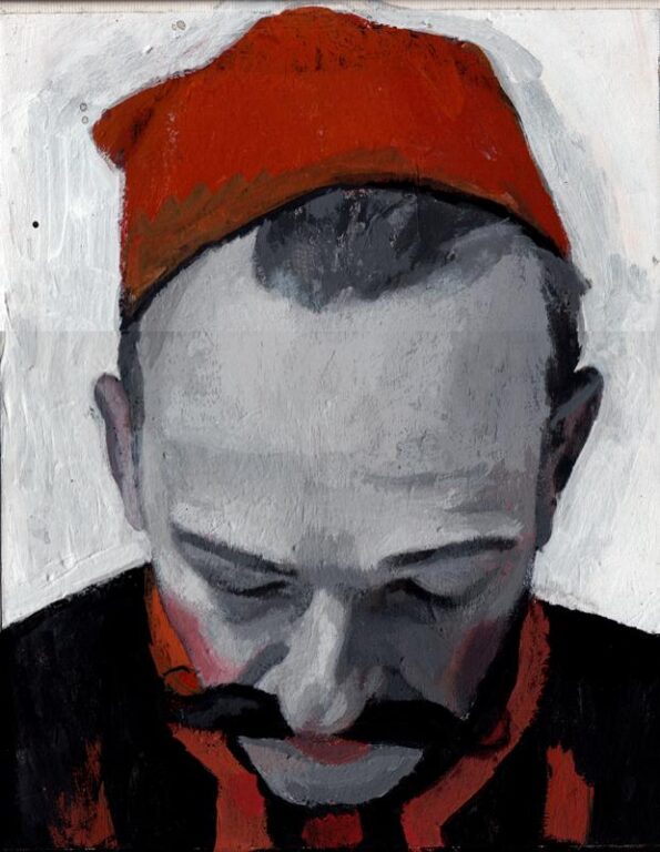 Paolo dressed as a Zouave with fake Moustache - Andrea Ventura 