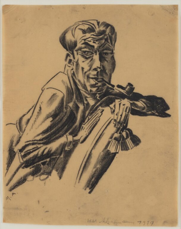 Ohne Titel (Pfeifenraucher) - Max Ackermann 