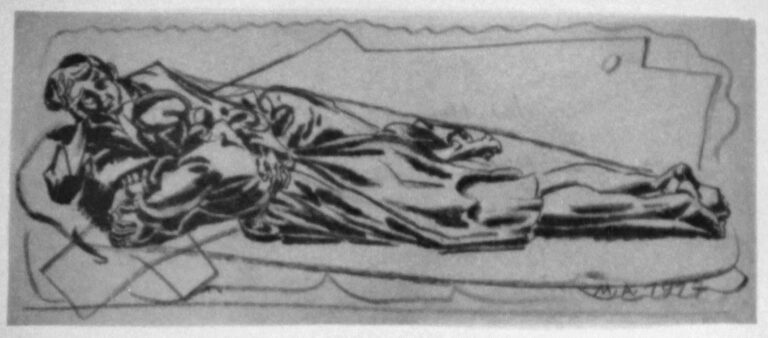 Naturstudie (Paar in Landschaft) - Max Ackermann 