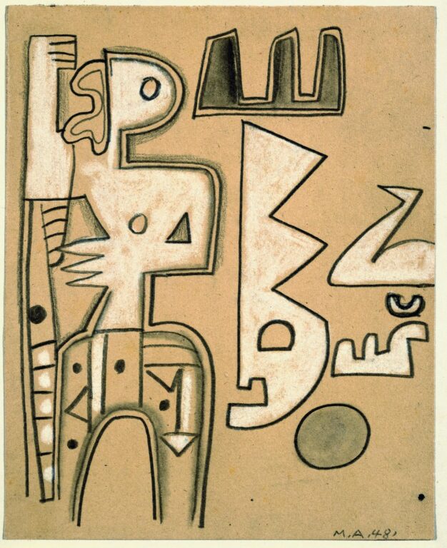 Ohne Titel (Abstrahierte Figuration) - Max Ackermann 