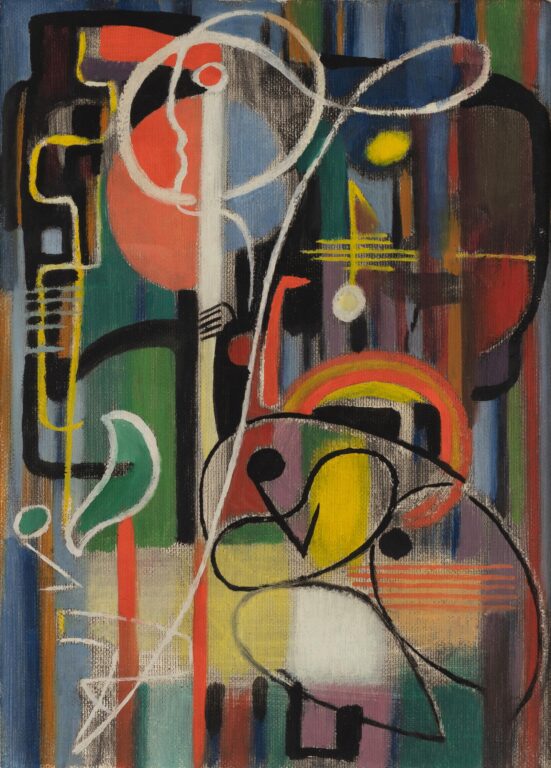 Weiße Linien musizieren - Max Ackermann 