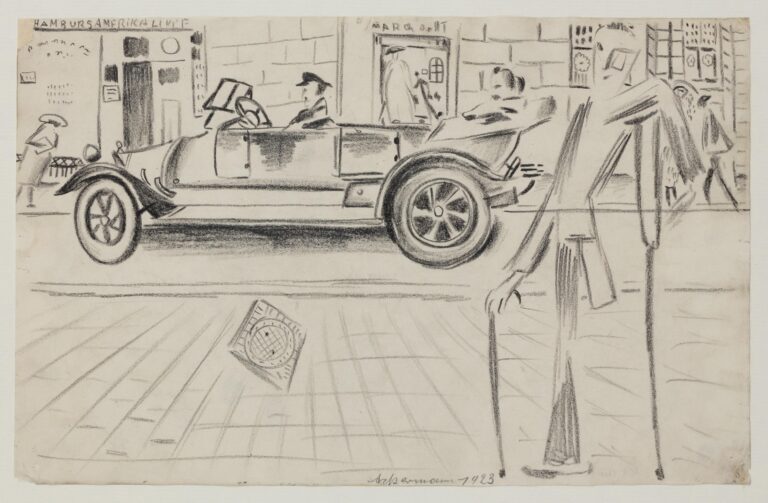 Hamburgs Amerika Linie (Im Auto und auf Krücken) - Max Ackermann 