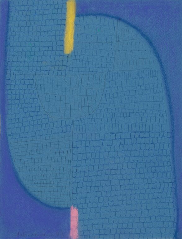 Ohne Titel (blaue Zentrale) - Max Ackermann 
