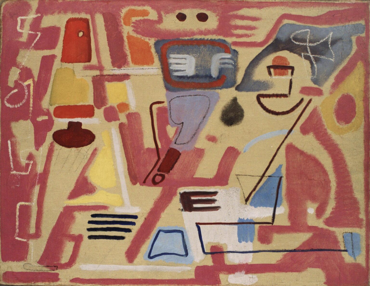 Schr&auml;ge auf Violett - Max Ackermann 