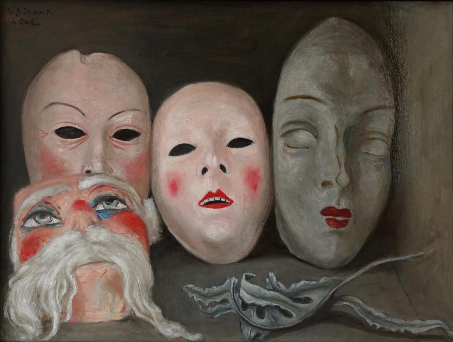 Vier Masken - Volker Stelzmann 