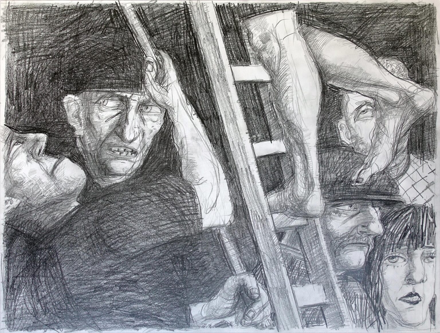 Unter der Leiter - Volker Stelzmann 