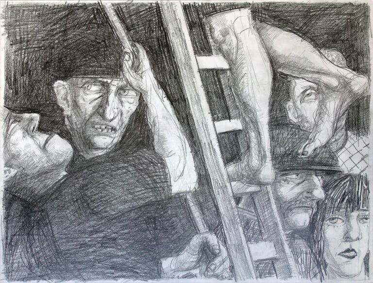 Unter der Leiter - Volker Stelzmann 