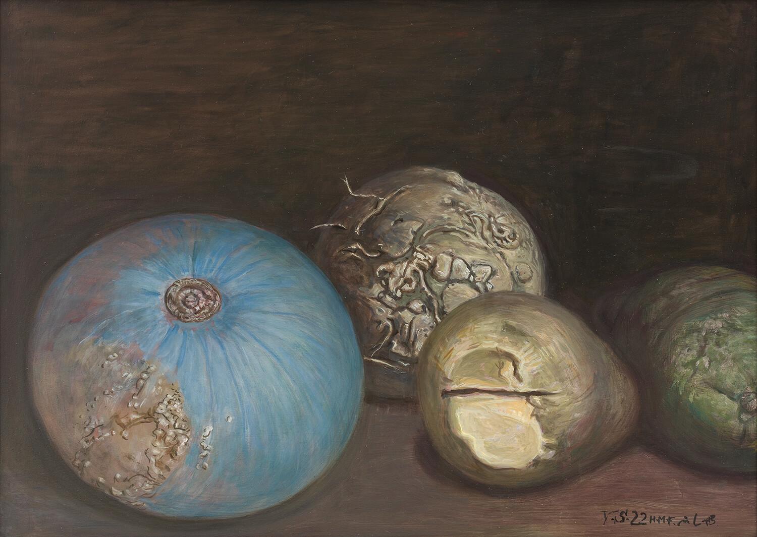 Blauer K&uuml;rbis - Volker Stelzmann 