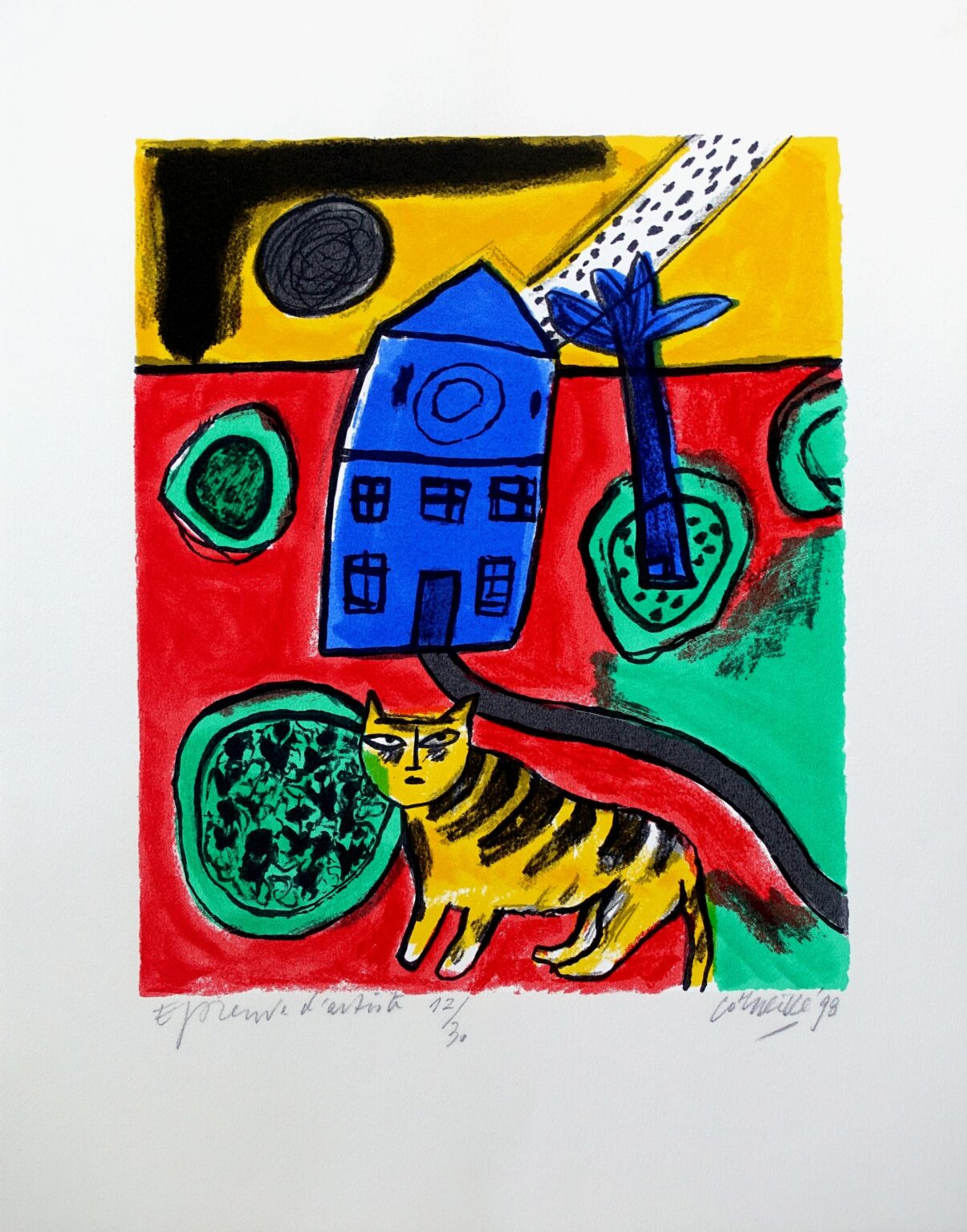 Ohne Titel (Blaues Haus) - Corneille 