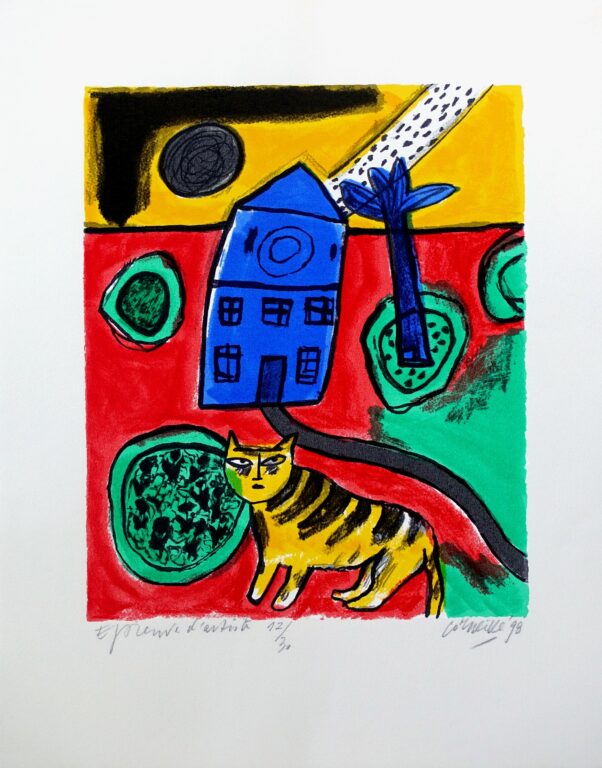 Ohne Titel (Blaues Haus) - Corneille 
