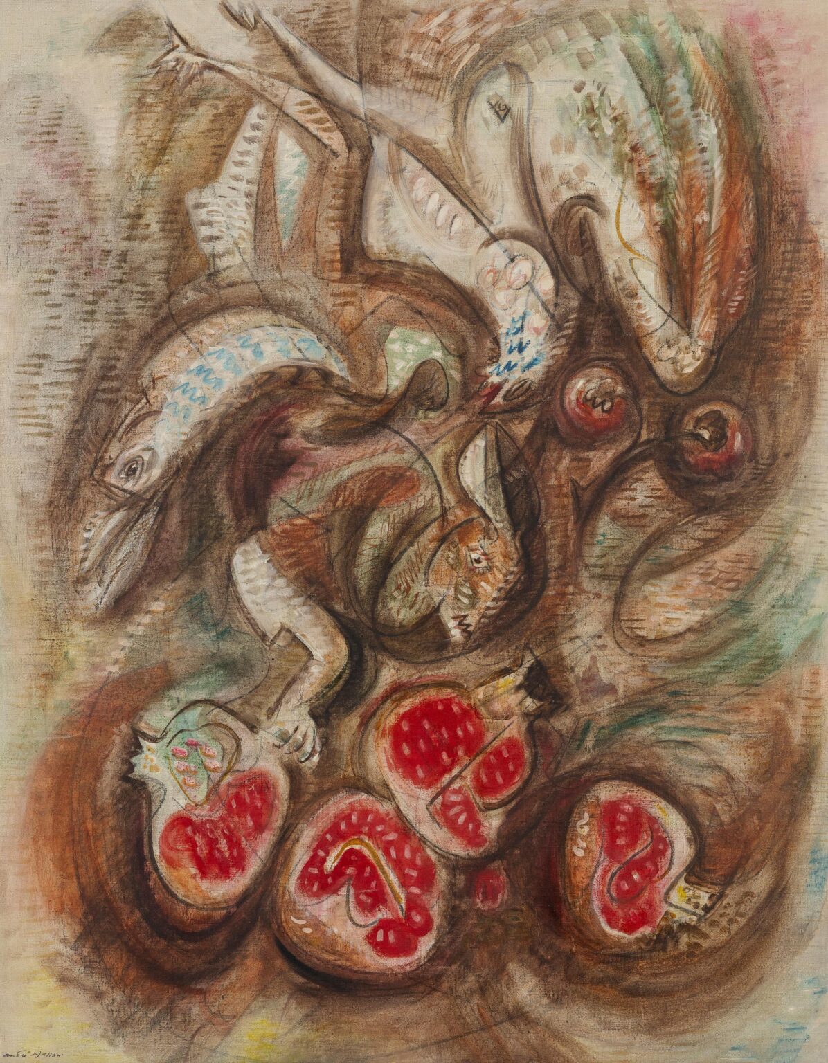 Grenade et oiseaux - Andr&eacute; Masson 