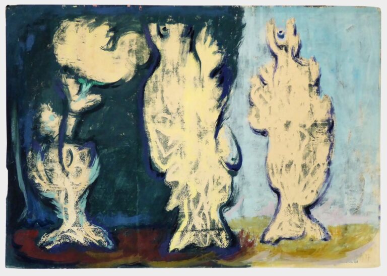 Zwei Figuren mit Blume - Karl Otto Götz 