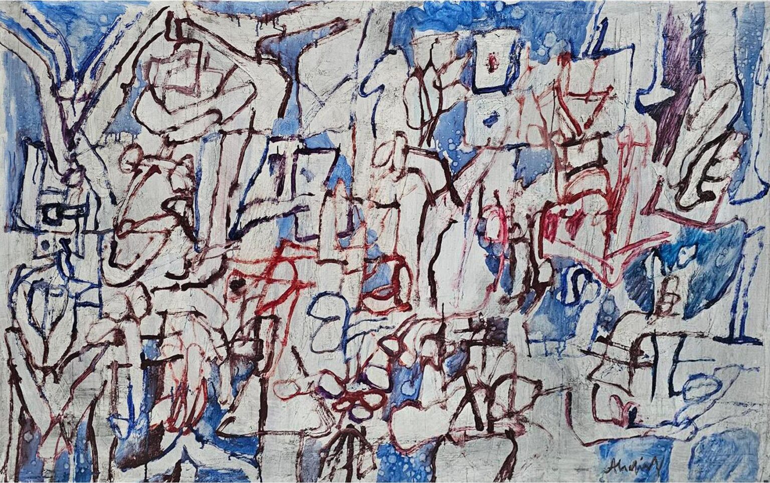 Vin vers&eacute; - Pierre Alechinsky 