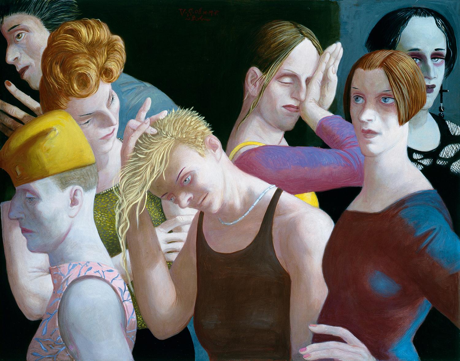 Sieben Frauen III/ Diagonale - Volker Stelzmann 