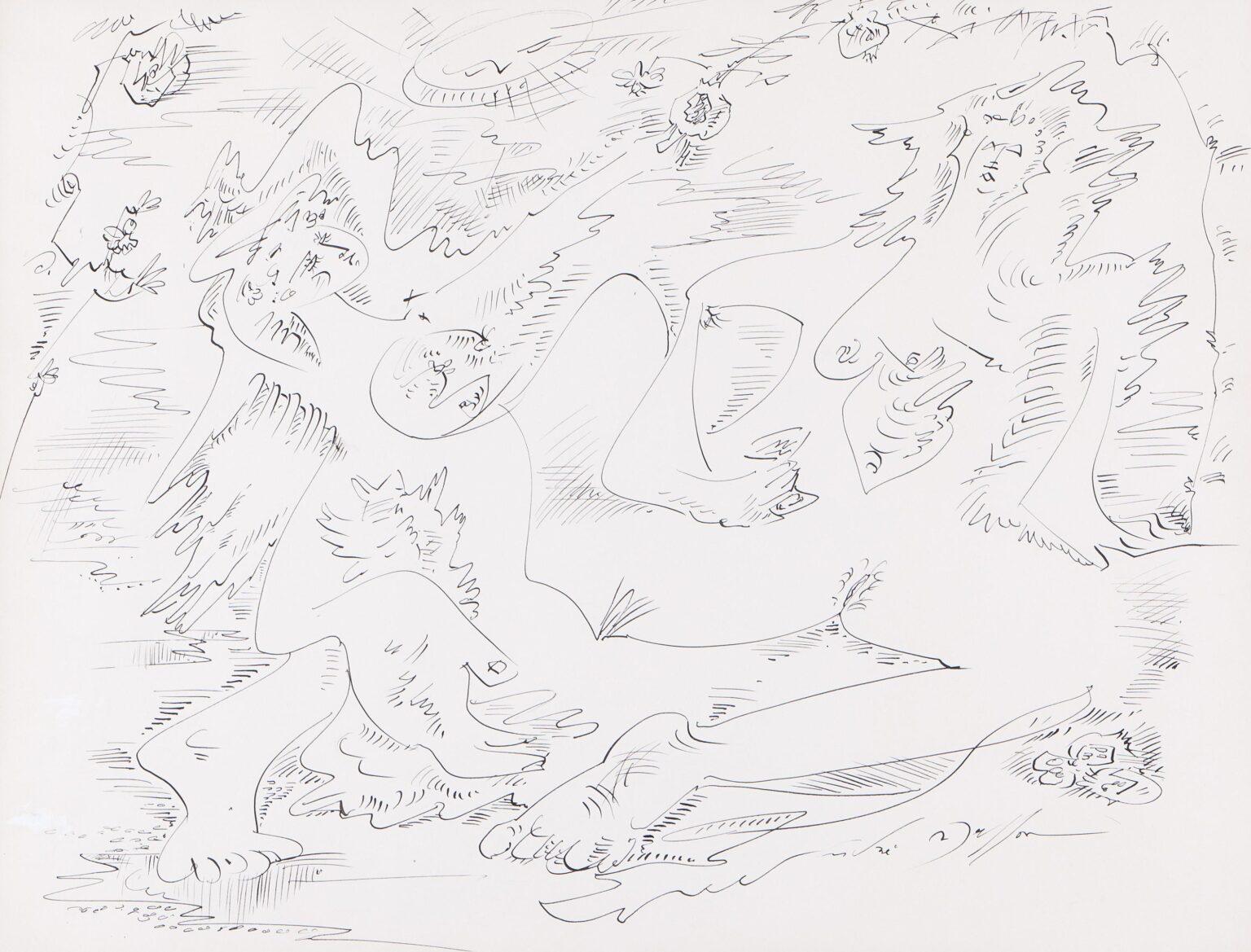 Femmes, Soleil et Grenades - Andr&eacute; Masson 