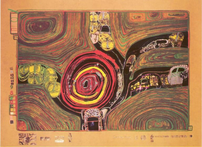 Kreisverkehr der Straßengekreuzigten, WVZ 701 A - Friedensreich Hundertwasser 