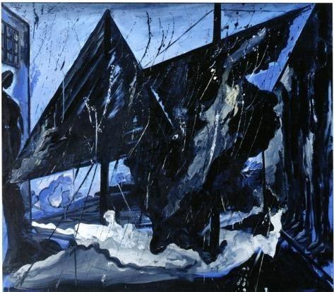 Aufscheinende Zeit (blau) - Hubertus Giebe 