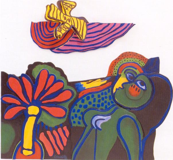 Mural a l´Oiseau jaune - Corneille 