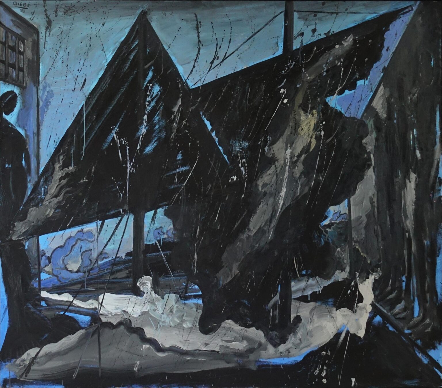 Aufscheinende Zeit (blau) - Hubertus Giebe 