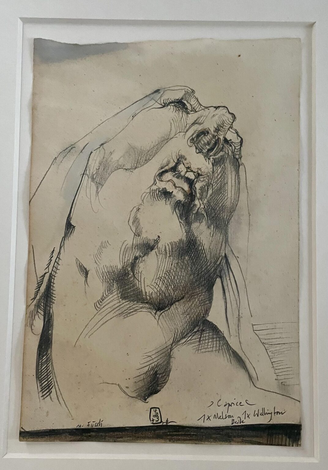 Caprice nach Füssli-Bäuerin 1973 - Horst Janssen sehr ausdruckstarkes Original