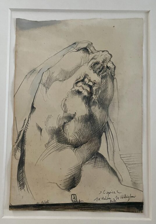 Caprice nach Füssli-Bäuerin 1973 - Horst Janssen sehr ausdruckstarkes Original