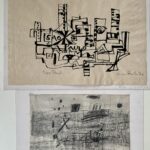 Bestehend aus:
Tusche auf Papier Sao Paulo 1976
ca. 30 x 40 cm signiert 65/76
Zeichnung von 1976 
21 x 29 cm signiert