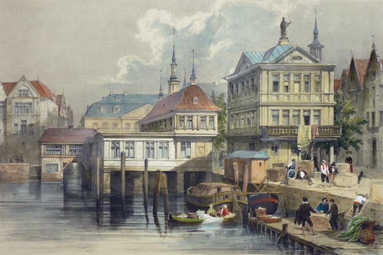 La Bourse de Hambourg, en 1838 - Auguste Étienne François Mayer 
