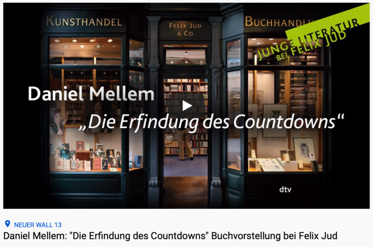Online-Lesung mit Daniel Mellem 