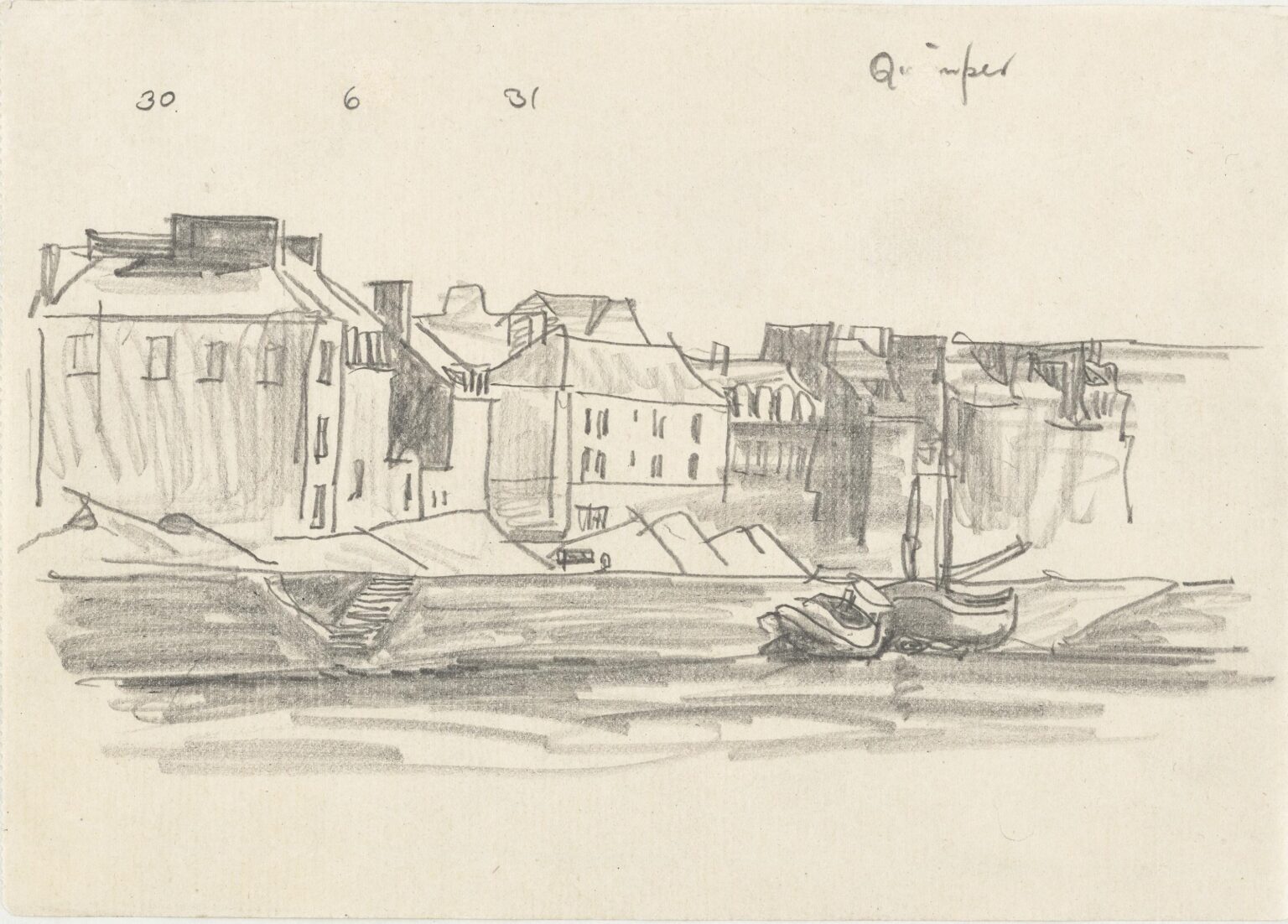Skizze zu Quimper I - Lyonel Feininger 
