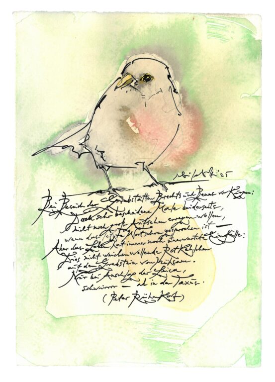 Rotkehlchen. Mit einem Gedicht von Peter Rühmkorf. - Albert Schindehütte 