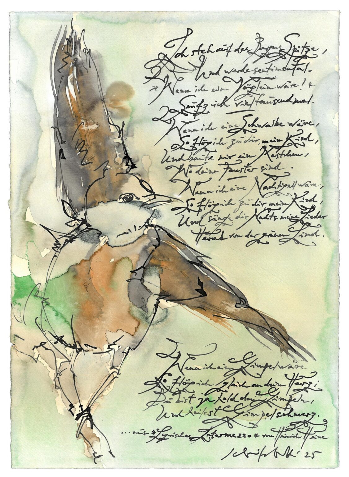 Lyrisches Intermezzo. Mit einem Gedicht von Heinrich Heine. - Albert Schindehütte 