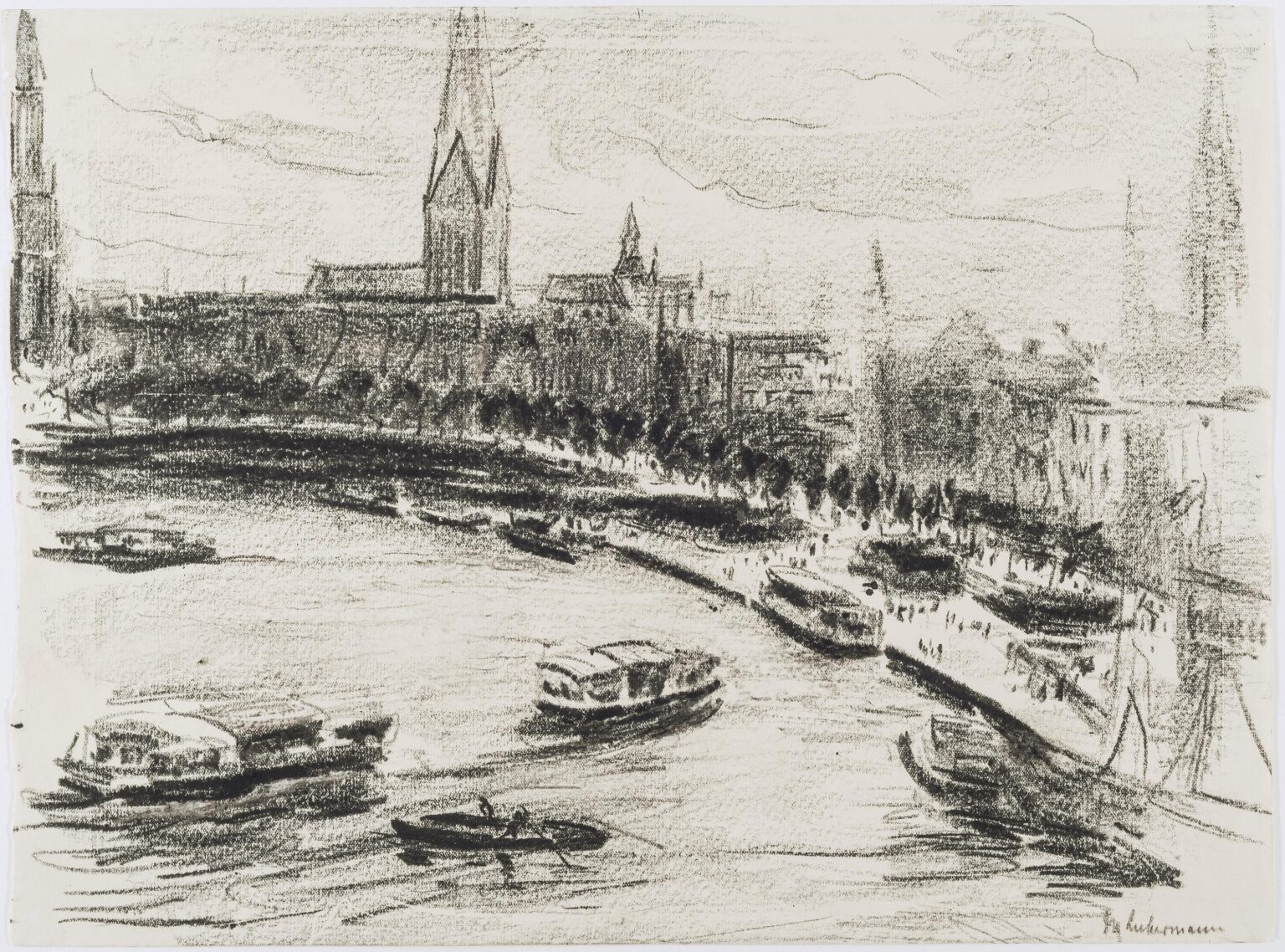 Hamburg – Blick über die Binnenalster - Max Liebermann 
