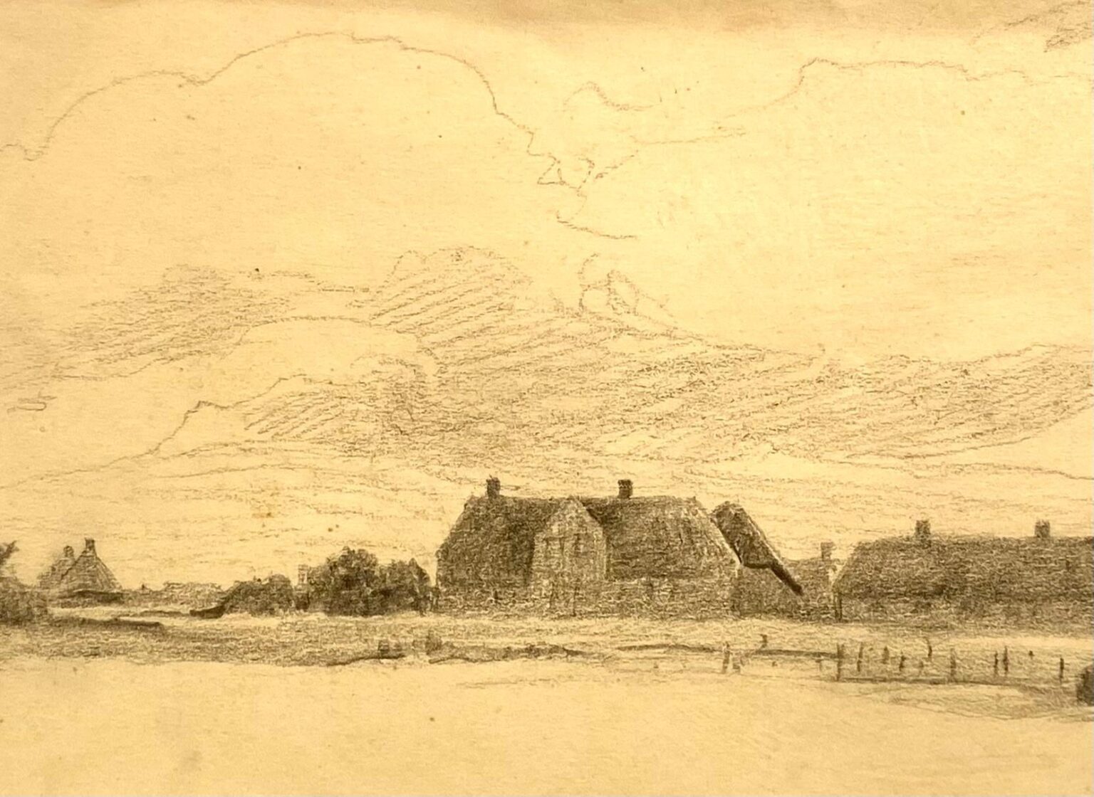 Reetdachhaus unter Wolkenhimmel - Helene Varges 