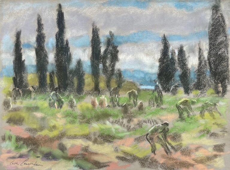 Mäher auf dem Feld (Spanien) - Lotte Laserstein 