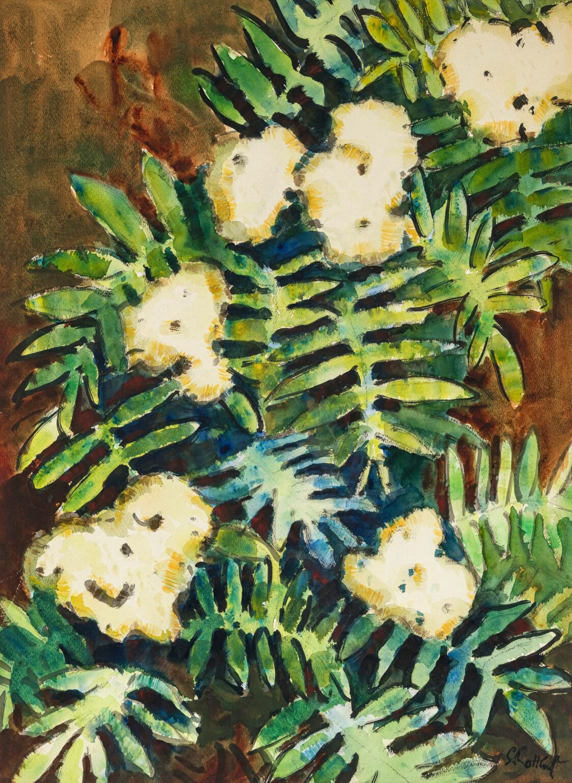 Wei&szlig;bl&uuml;hender Farn - Karl Schmidt-Rottluff 