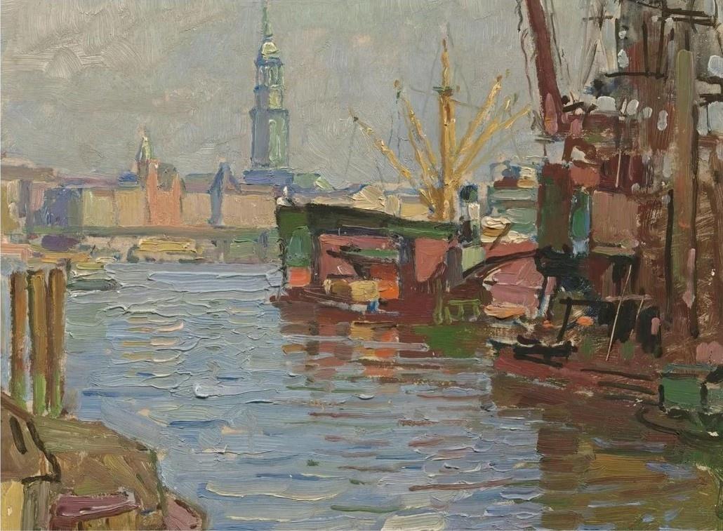Hamburger Hafen - Carl Moll 