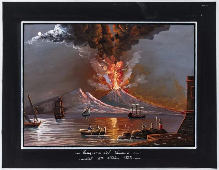 Vesuv. „Eruzione del Vesuvio, del 22, ottobre 1822“ - Wunderkammer 