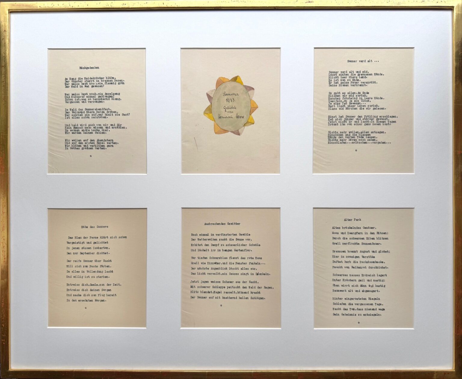 Sommer 1933 - Hermann Hesse 