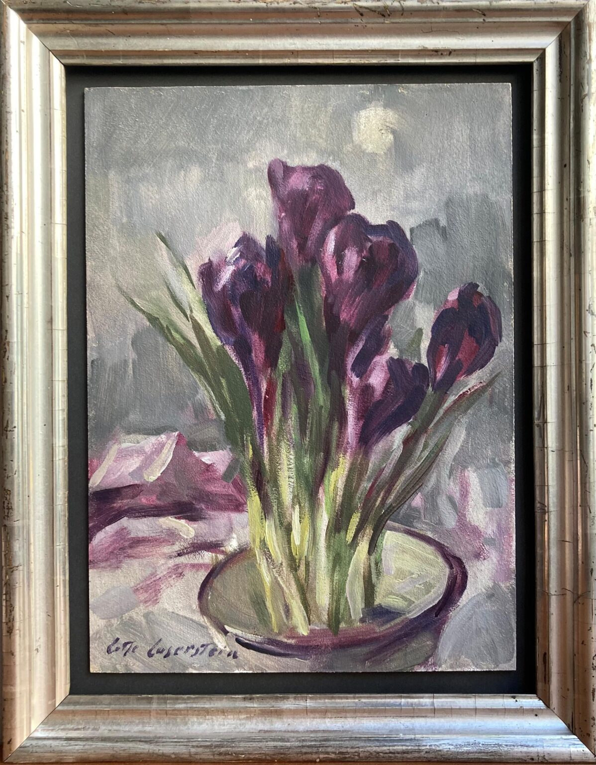 Krokusse vor verschneiter Landschaft - Lotte Laserstein 