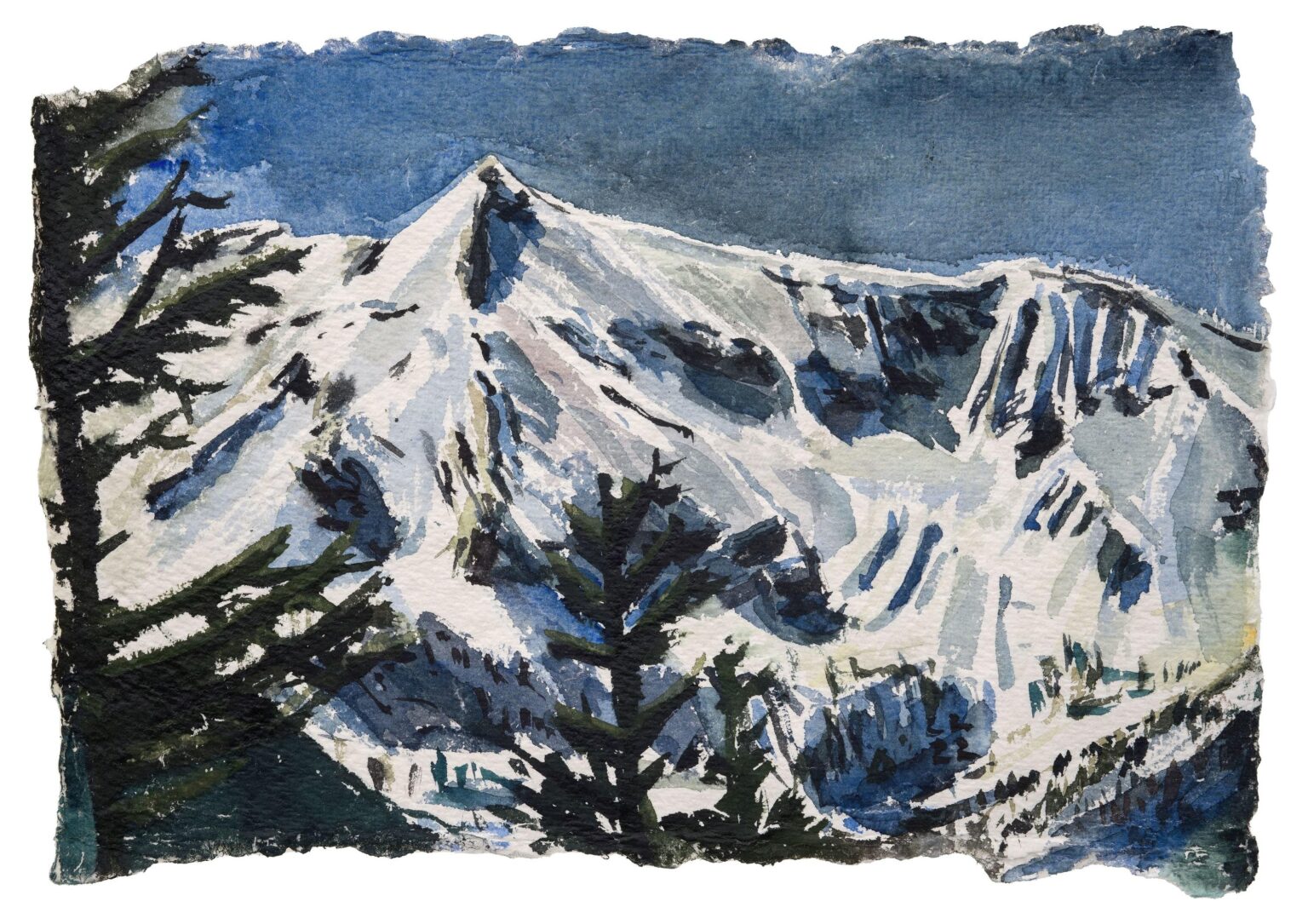 Verschneiter Gipfel im Licht - Christopher Lehmpfuhl 