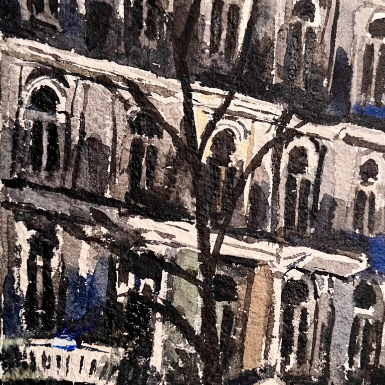 Fassade am Abend 