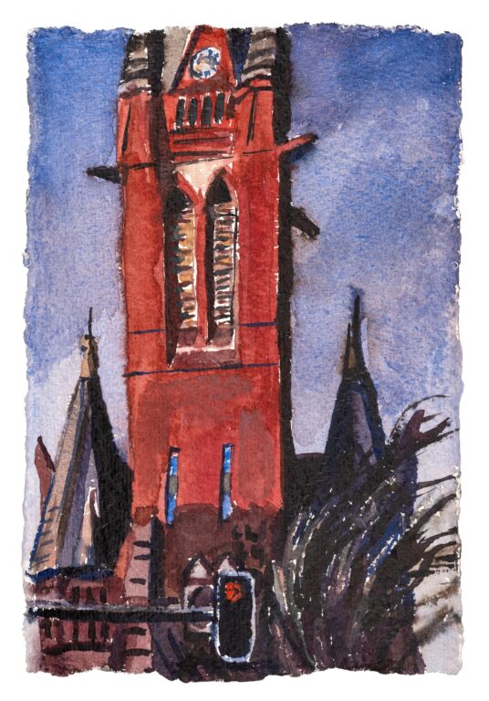 Roter Turm am Abend - Christopher Lehmpfuhl 