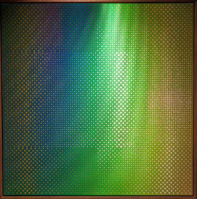 Grün, Braun, Schwarz auf Blau 1959-2026 - Delmar Mavignier 