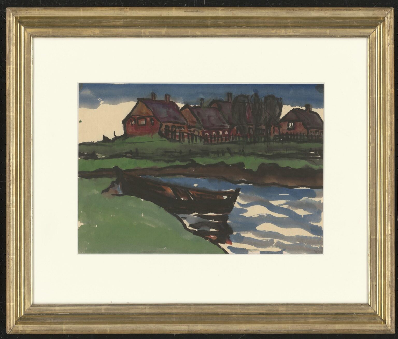 H&auml;user auf dem Deich - Emil Nolde 