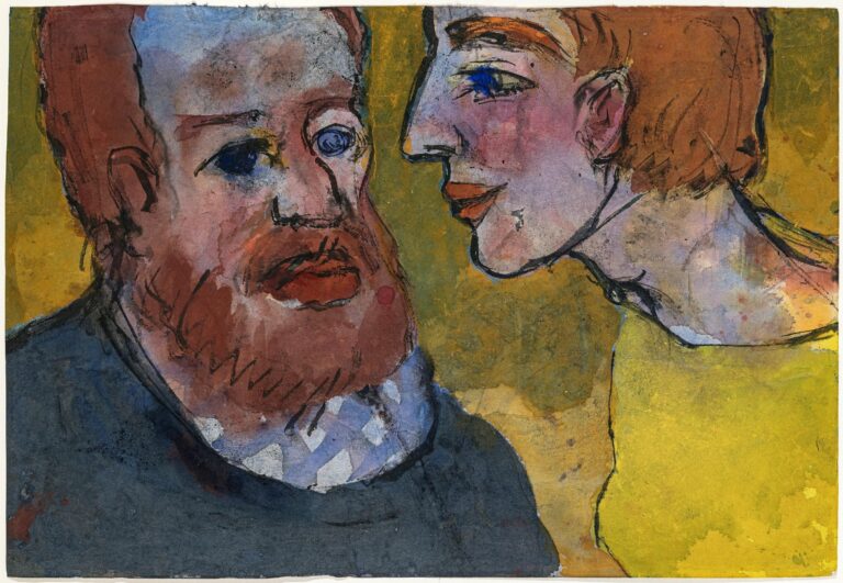 Zwei Menschen (Alter Mann und Jüngling) - Emil Nolde 