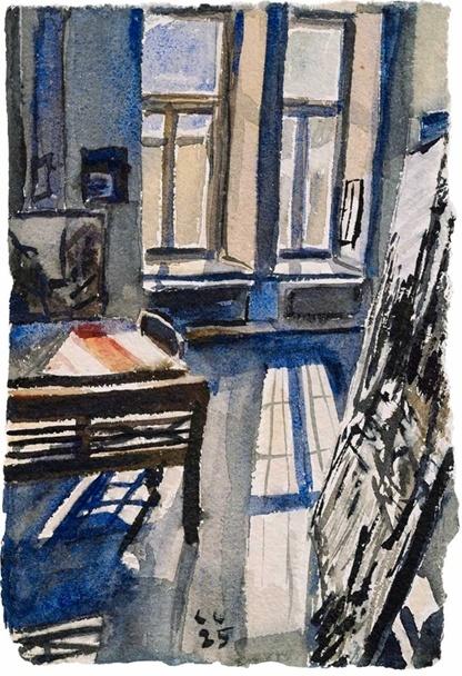 Morgens im Atelier - Christopher Lehmpfuhl 