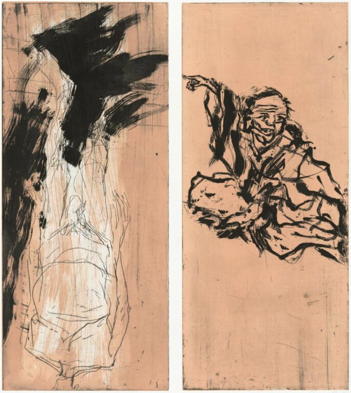 Hokusai und ein Akt - Georg Baselitz 